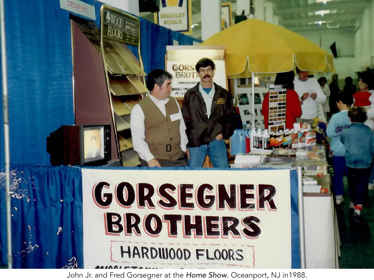 John Jr. and Fred Gorsegner at the Home Show, Oceanport NJ, 1988