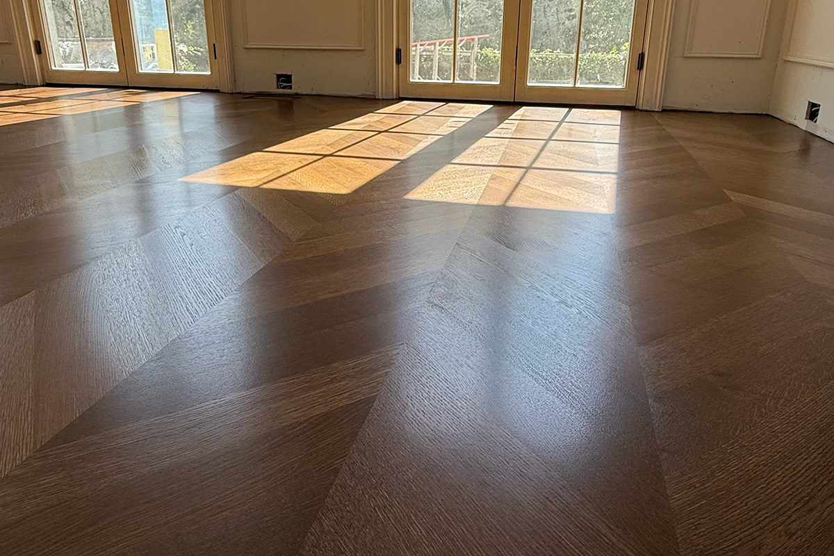 Clean, freshly refinished hardwood floors